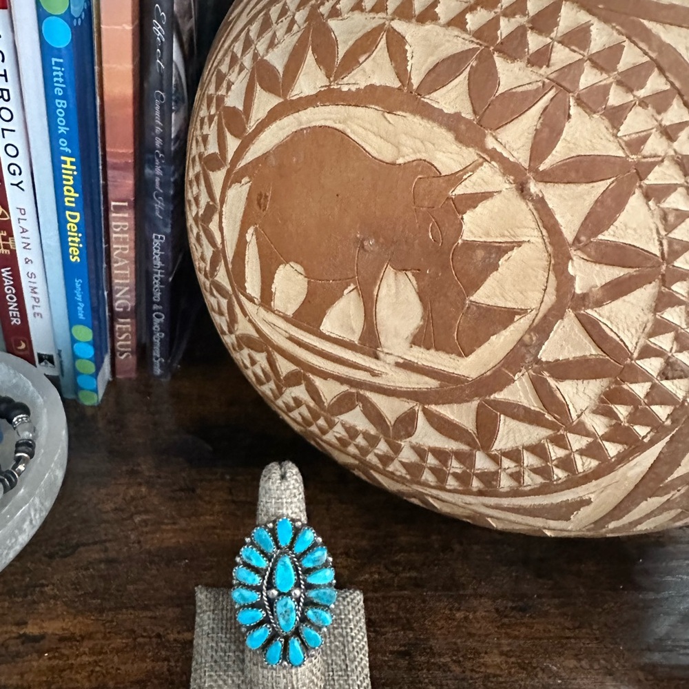 Sleeping Beauty Turquoise Ring, Native, Southwestern - Picture 2 of 5